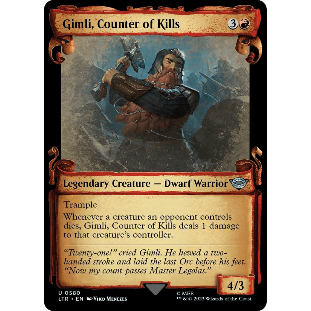 Gimli, Counter of Kills (LTR-580) - The Lord of the Rings: Tales of Middle-earth: (Showcase)