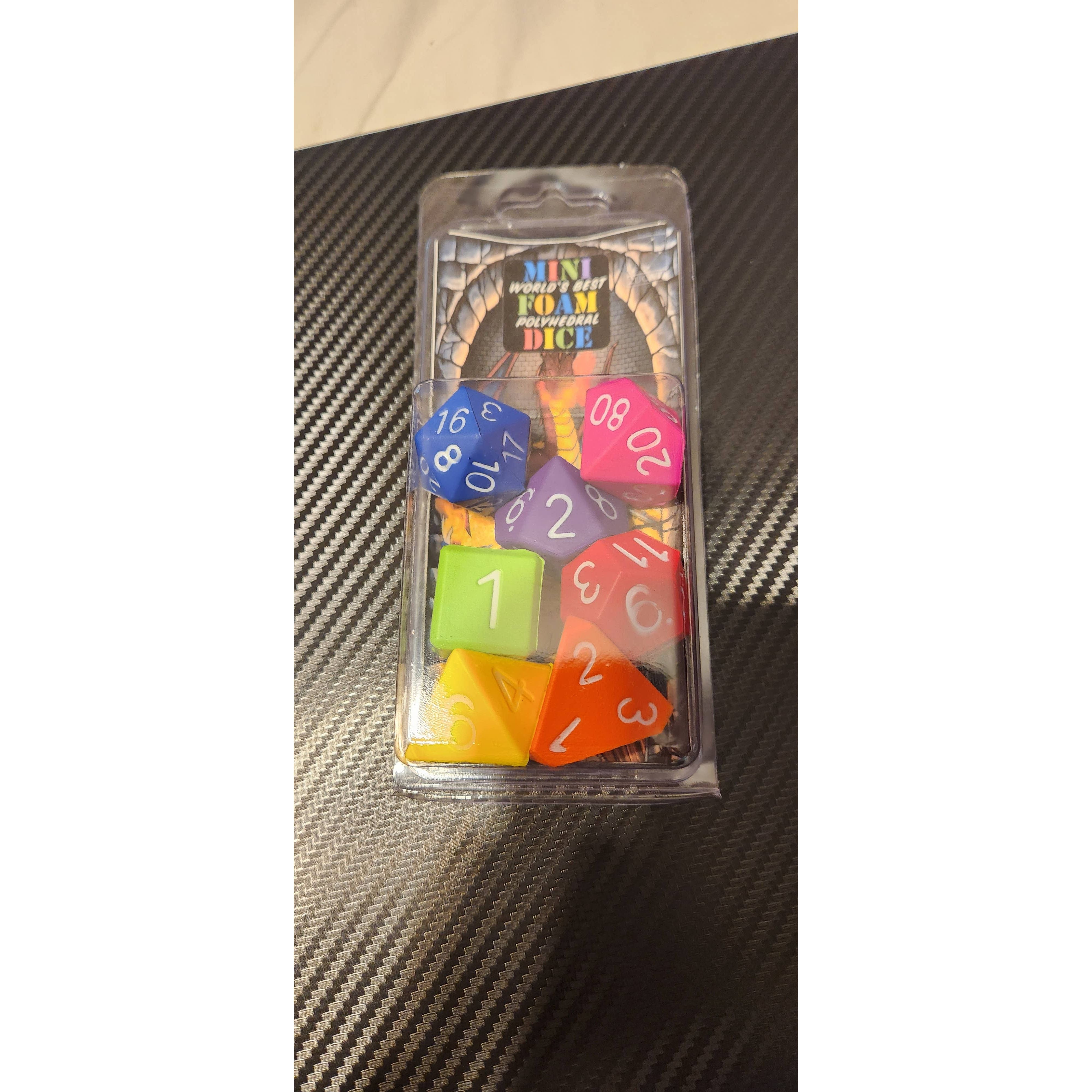 Big Foam Dice 1 inch Polyhedral Set (7 dice) by Zucati: Retail