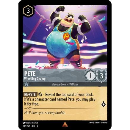 Pete - Wrestling Champ (187/204) - Shimmering Skies Cold Foil