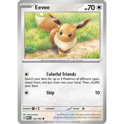 Eevee - 133/165 (Pokemon Together) 133 - Miscellaneous Cards & Products