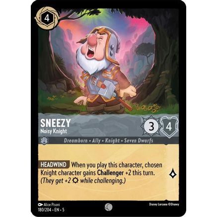 Sneezy - Noisy Knight (180/204) - Shimmering Skies Cold Foil