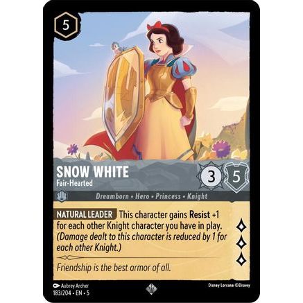 Snow White - Fair-Hearted (183/204) - Shimmering Skies Cold Foil