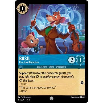 Basil - Practiced Detective (153/204) - Shimmering Skies Cold Foil