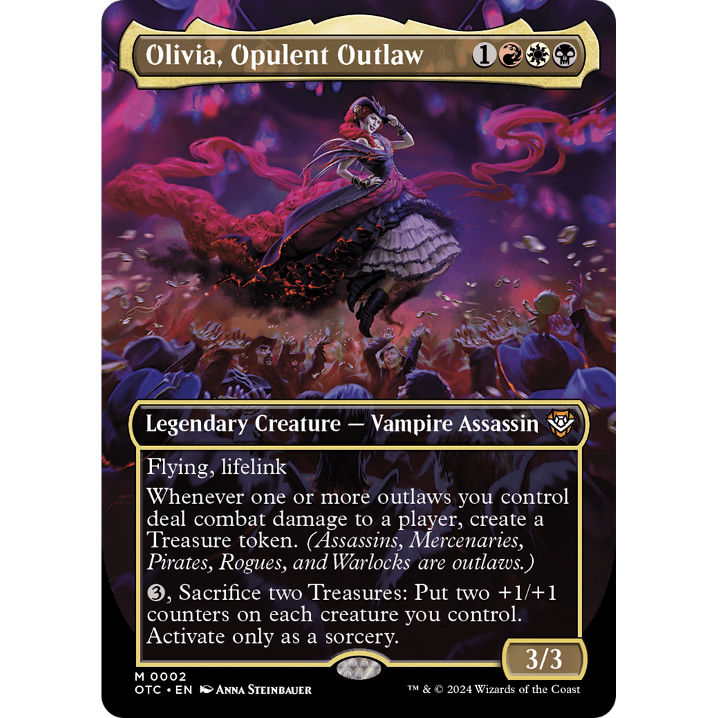 Olivia, Opulent Outlaw (OTC-002) - Outlaws of Thunder Junction Commander (Borderless)