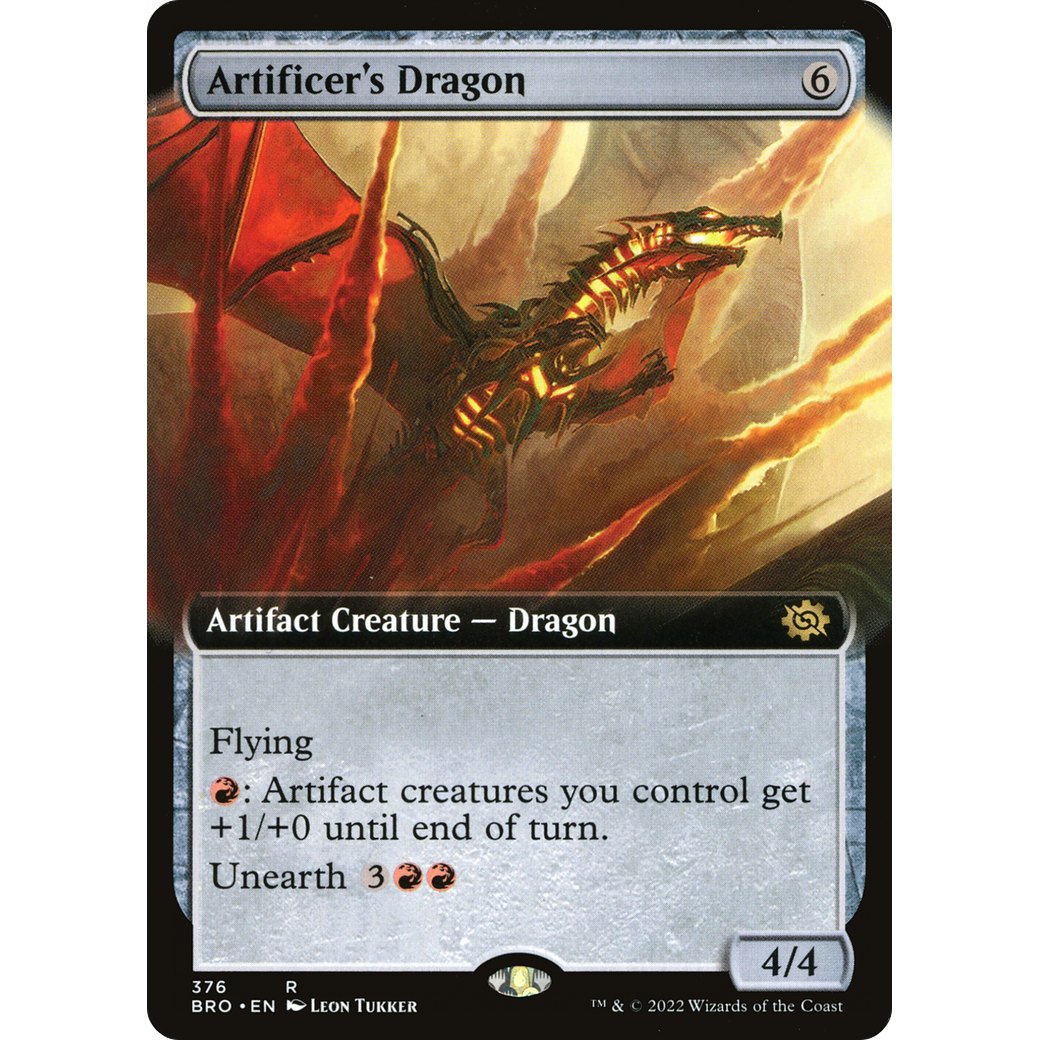 Artificer's Dragon (Extended Art) (BRO-376) - The Brothers' War: (Extended Art)