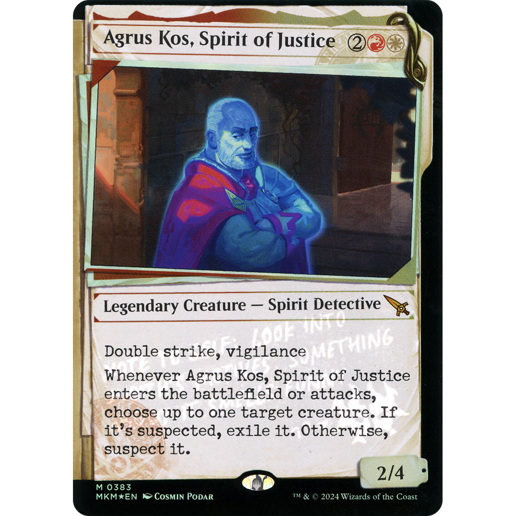 Agrus Kos, Spirit of Justice (MKM-383) - Murders at Karlov Manor: (Showcase) Foil