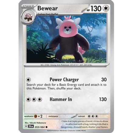 Bewear - 053/064 53 - SV Shrouded Fable Reverse Holofoil