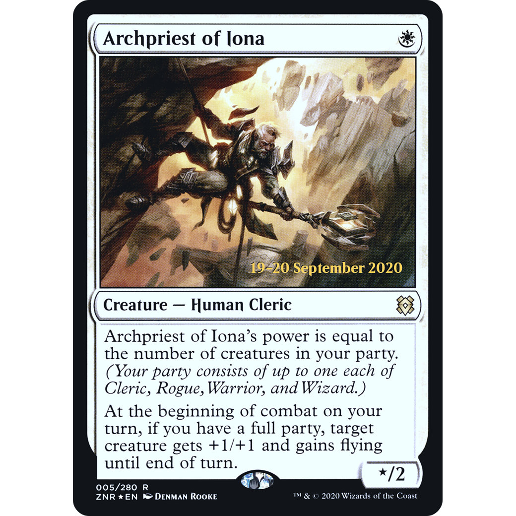Archpriest of Iona (PRE-005) - Zendikar Rising Promos Foil