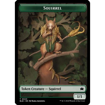 Squirrel // Darkstar Augur Double-Sided Token (BLB-23 // 11) - Bloomburrow Foil