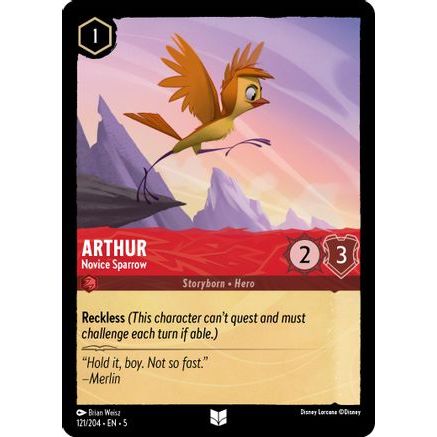 Arthur - Novice Sparrow (121/204) - Shimmering Skies Cold Foil