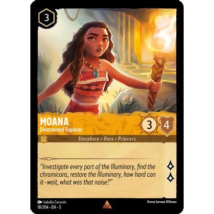 Moana - Determined Explorer (18/204) - Shimmering Skies Cold Foil