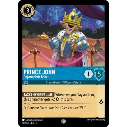 Prince John - Opportunistic Briber (141/204) - Shimmering Skies Cold Foil