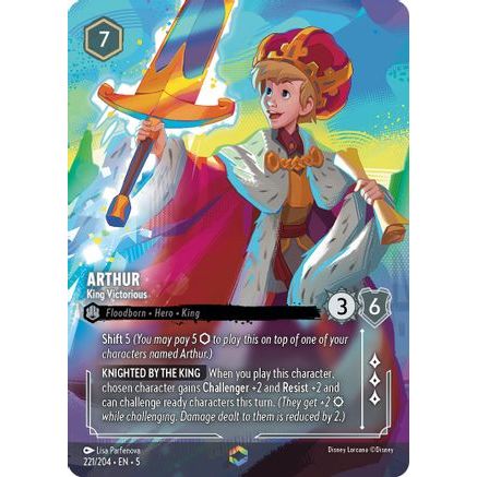 Arthur - King Victorious (Enchanted) (221/204) - Shimmering Skies Holofoil