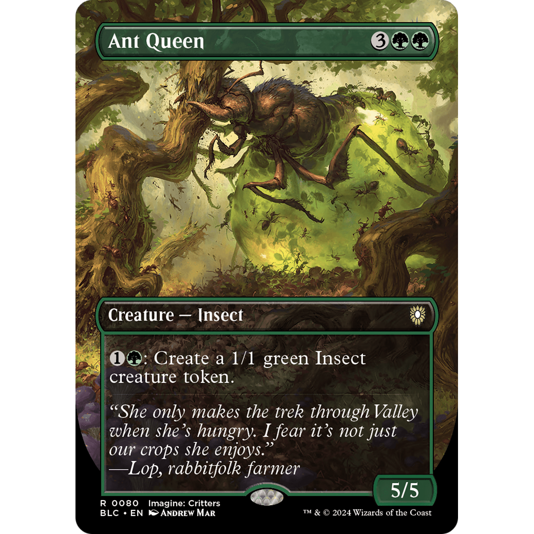 Ant Queen (BLC-080) - Bloomburrow Commander (Borderless)