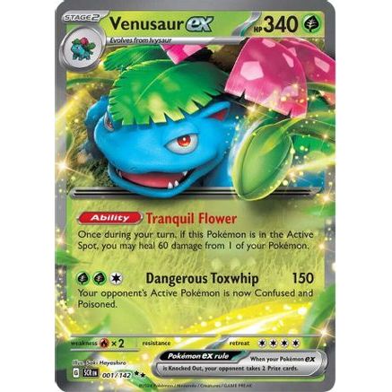 Venusaur ex 1 - SV07 Stellar Crown Holofoil