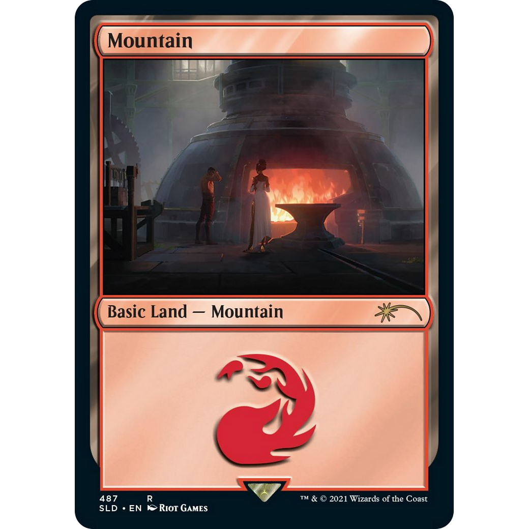 Mountain (Secret Lair x Arcane: Lands) (SLD-487) - Secret Lair Drop
