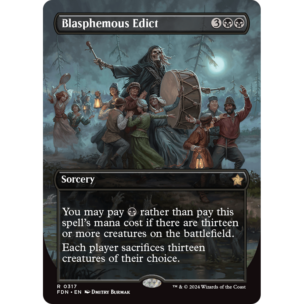 Blasphemous Edict (FDN-317) - Foundations (Borderless) Foil