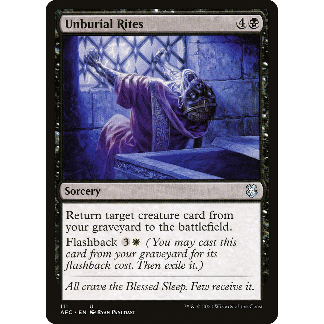 Unburial Rites (AFC-111) - Forgotten Realms Commander