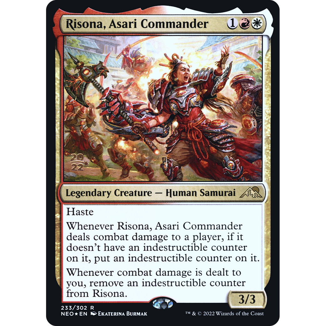 Risona, Asari Commander (PRE-233S) - Kamigawa: Neon Dynasty Promos Foil