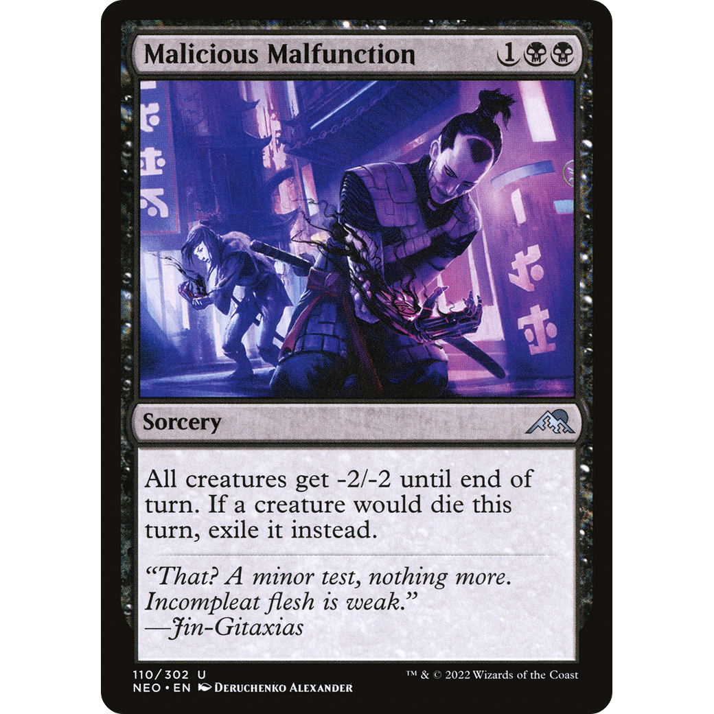 Malicious Malfunction (NEO-110) - Kamigawa: Neon Dynasty Foil