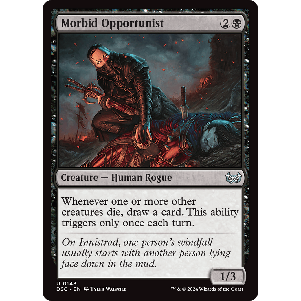 Morbid Opportunist (DSC-148) - Duskmourn: House of Horror Commander