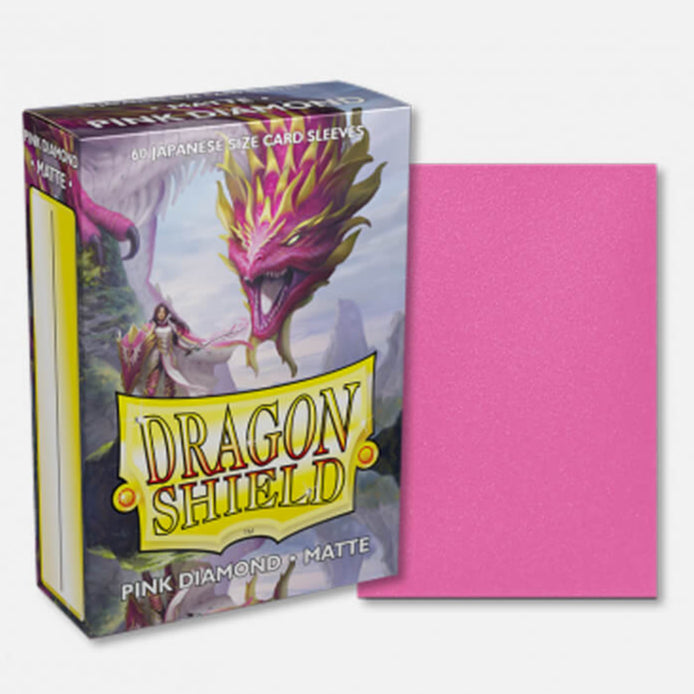 Dragon Shield: Pink Diamond Matte 60ct Japanese Size Sleeves