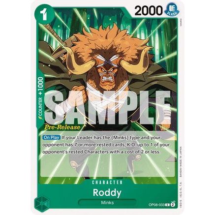 Roddy (OP08-033) - Two Legends Pre-Release Cards