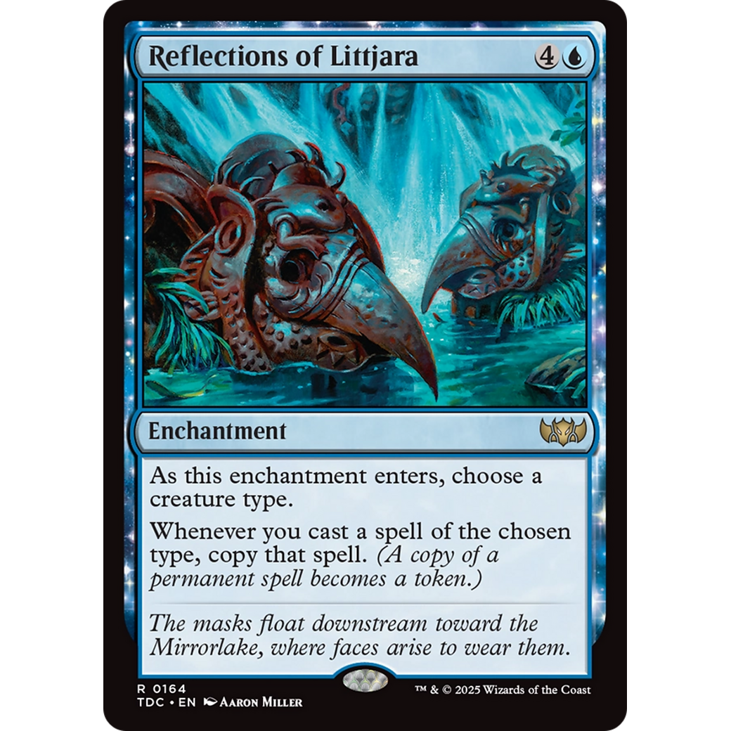 Reflections of Littjara (TDC-164) - Commander: Tarkir: Dragonstorm: (enchantment)