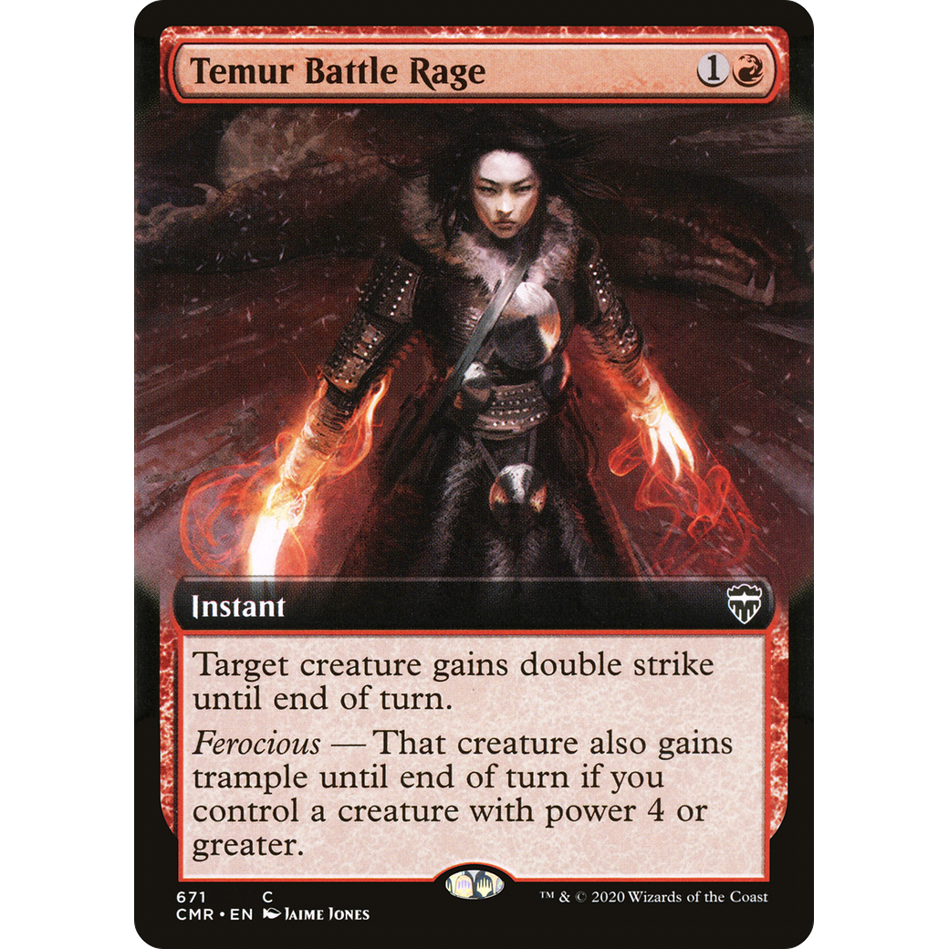 Temur Battle Rage (Extended Art) (CMR-671) - Commander Legends: (Extended Art)