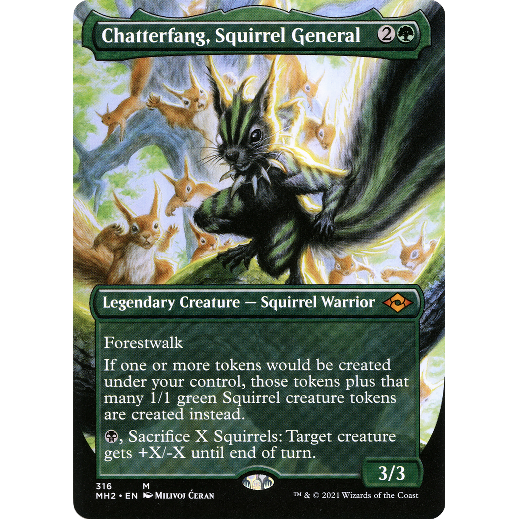 Chatterfang, Squirrel General (Borderless) (MH2-316) - Modern Horizons 2 (Borderless)