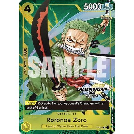 Roronoa Zoro (CS 2024 Event Pack Finalist) (P-042) - One Piece Promotion Cards Foil