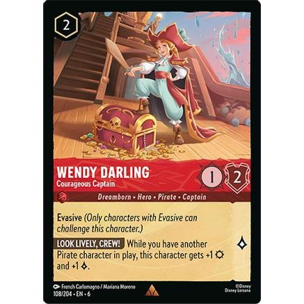 Wendy Darling - Courageous Captain (108/204) - Azurite Sea Cold Foil