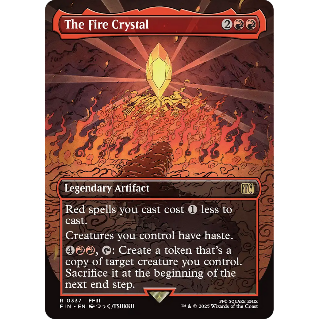 The Fire Crystal (FIN-337) - FINAL FANTASY (Borderless) Foil