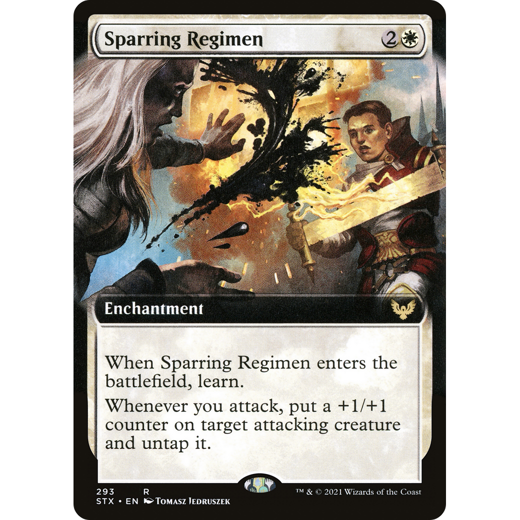 Sparring Regimen (Extended Art) (STX-293) - Strixhaven: School of Mages: (Extended Art)