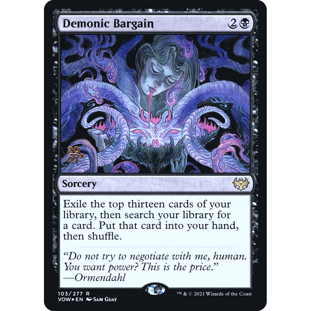 Demonic Bargain (PRE-103) - Innistrad: Crimson Vow Promos Foil