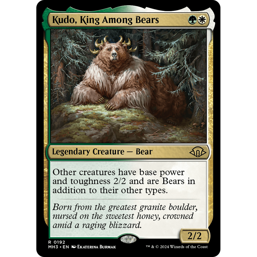Kudo, King Among Bears (MH3-192) - Modern Horizons 3 Foil