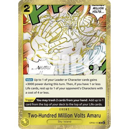 Two-Hundred Million Volts Amaru (Jolly Roger Foil) (OP05-115) - Premium Booster -The Best- Foil