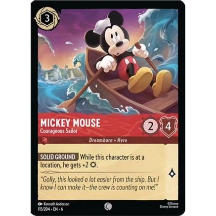 Mickey Mouse - Courageous Sailor (115/204) - Azurite Sea Cold Foil
