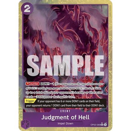 Judgment of Hell (Alternate Art) (OP02-089) - Premium Booster -The Best- Foil