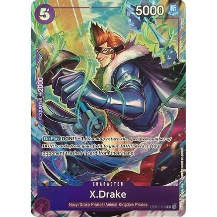 X.Drake (Premium Card Collection -Best Selection Vol. 2-) (OP01-114) - One Piece Promotion Cards Foil