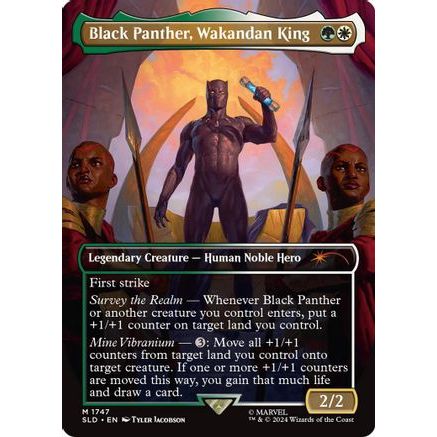 Black Panther, Wakandan King (Rainbow Foil) (SLD-1747) - Secret Lair Drop Series Foil