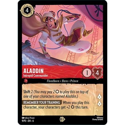 Aladdin - Intrepid Commander (9) - Disney Lorcana Promo Cards Cold Foil Aladdin - Intrepid Commander (9) - Disney Lorcana Promo Cards Cold Foil