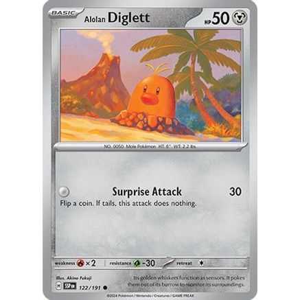 Alolan Diglett 122 - SV08 Surging Sparks Reverse Holofoil