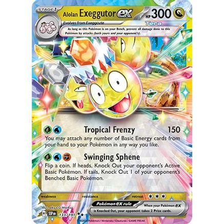 Alolan Exeggutor ex - 133/191 133 - SV08 Surging Sparks Holofoil