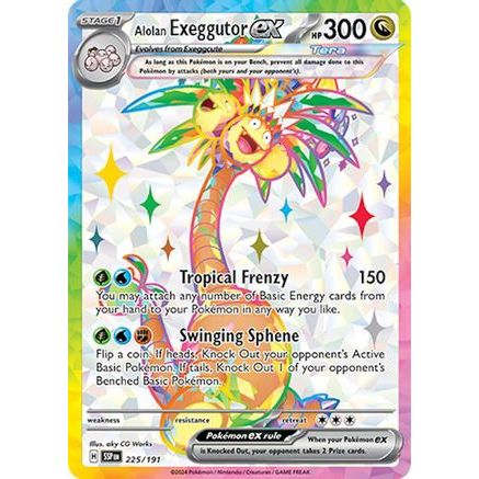Alolan Exeggutor ex - 225/191 225 - SV08 Surging Sparks Holofoil