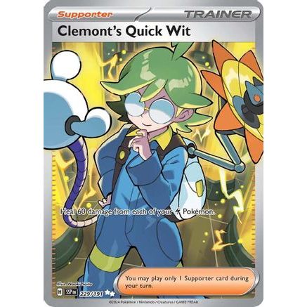 Clemont's Quick Wit - 229/191 229 - SV08 Surging Sparks Holofoil