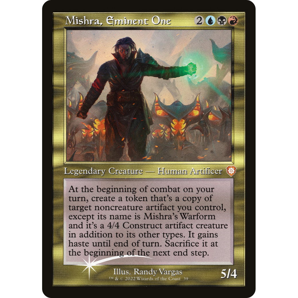 Mishra, Eminent One (Display Commander) - Thick Stock (BRC-039) - The Brothers' War Commander Foil