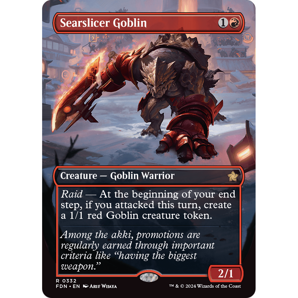 Searslicer Goblin (FDN-332) - Foundations (Borderless) Foil