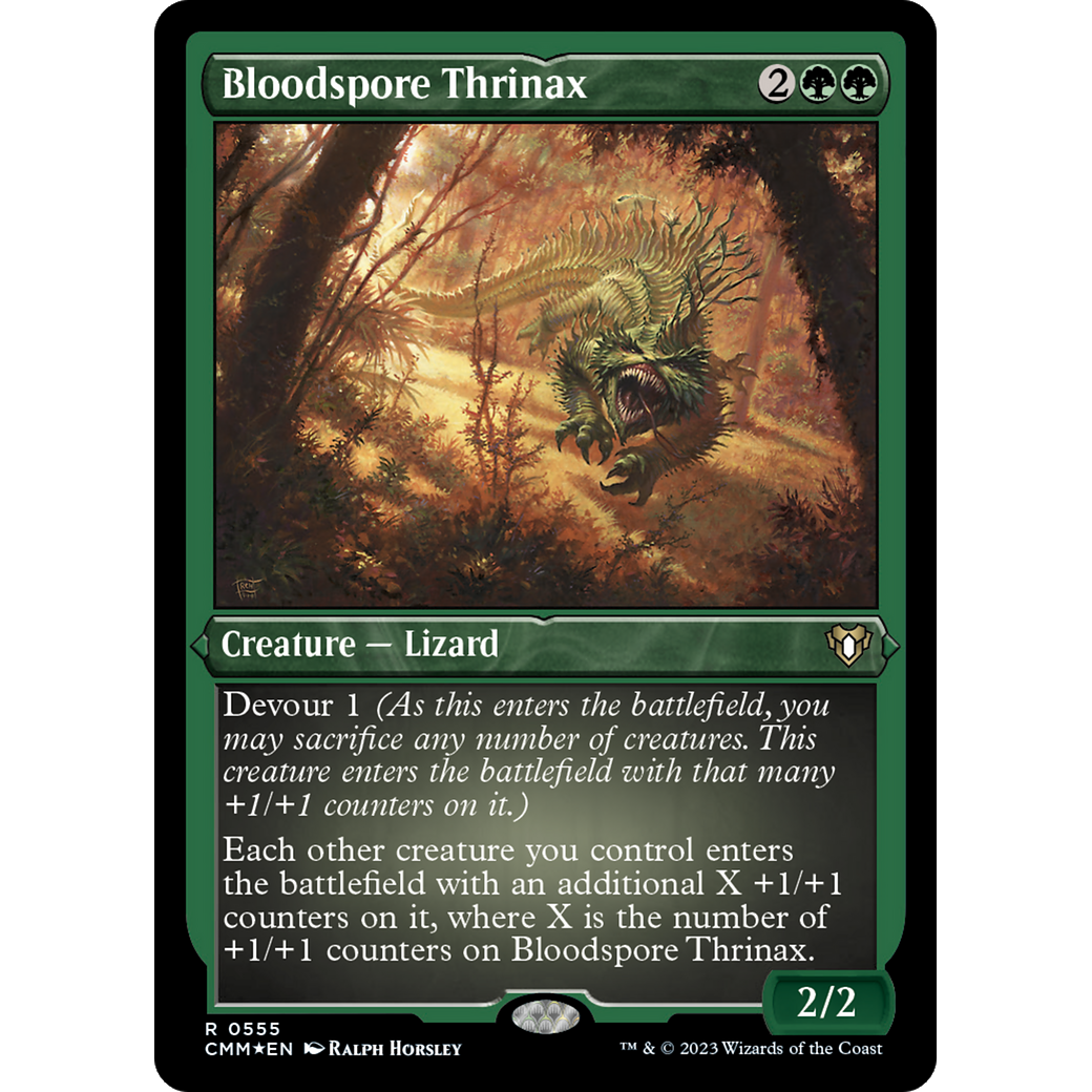 Bloodspore Thrinax (CMM-555) - Commander Masters Etched Foil