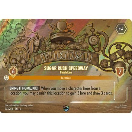 Sugar Rush Speedway - Finish Line (Enchanted) (207/204) - Azurite Sea Holofoil